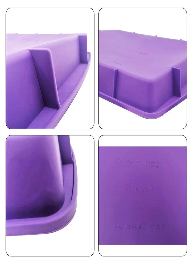 Lmaray 11 x 9.5 Inch Purple Silicone Baking Pan, Safe, Durable, Easy Cleanup, Microwave and Oven Safe - Image 4